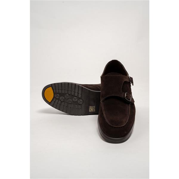 Double Buckle Adler - Dark Brown Suede