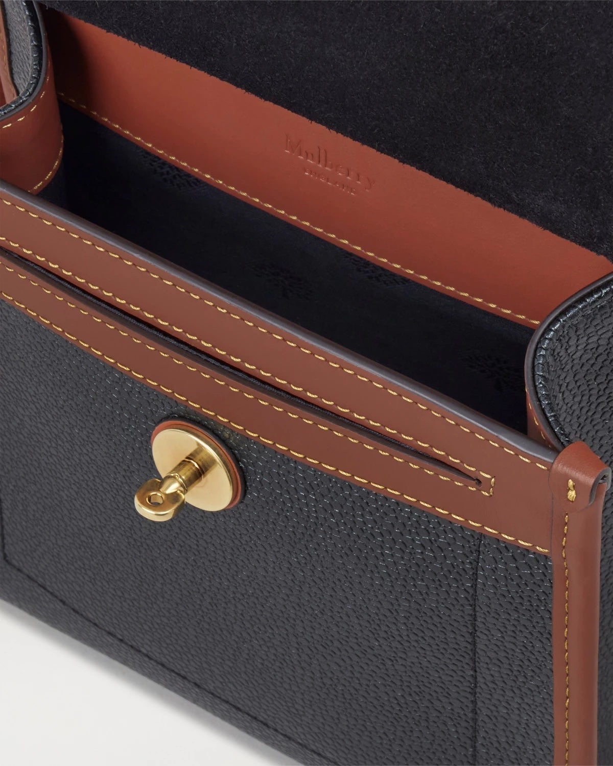 Small Antony N Eco Scotchgrain Black-Cognac