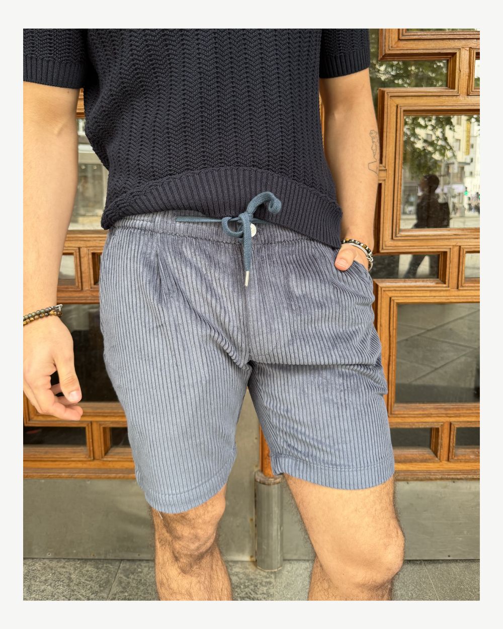 Cord Shorts - Blue