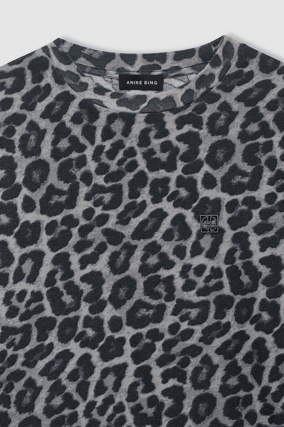Cohen Tee - Grey Leopard