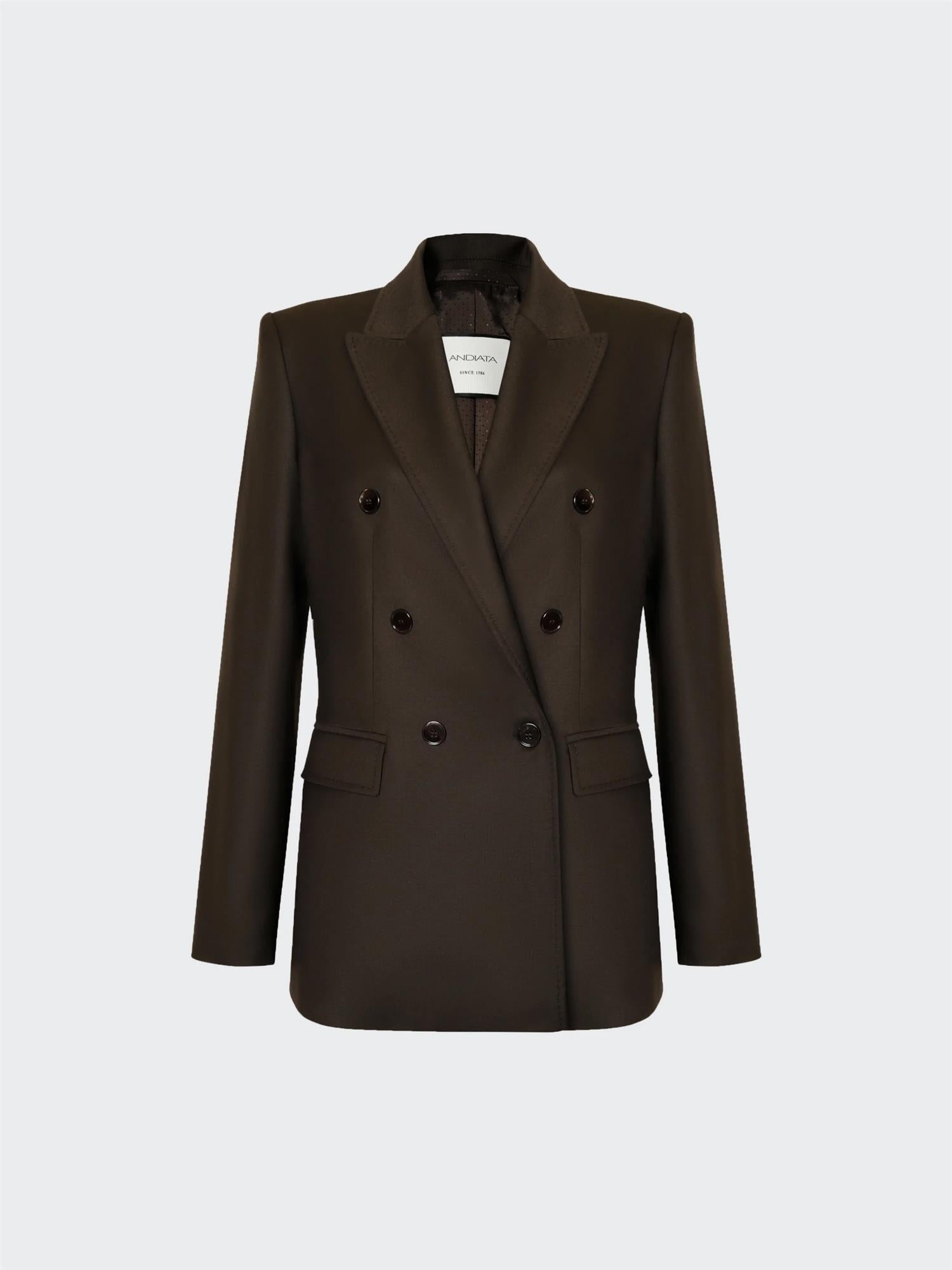 Traci Wool Blazer – Espresso
