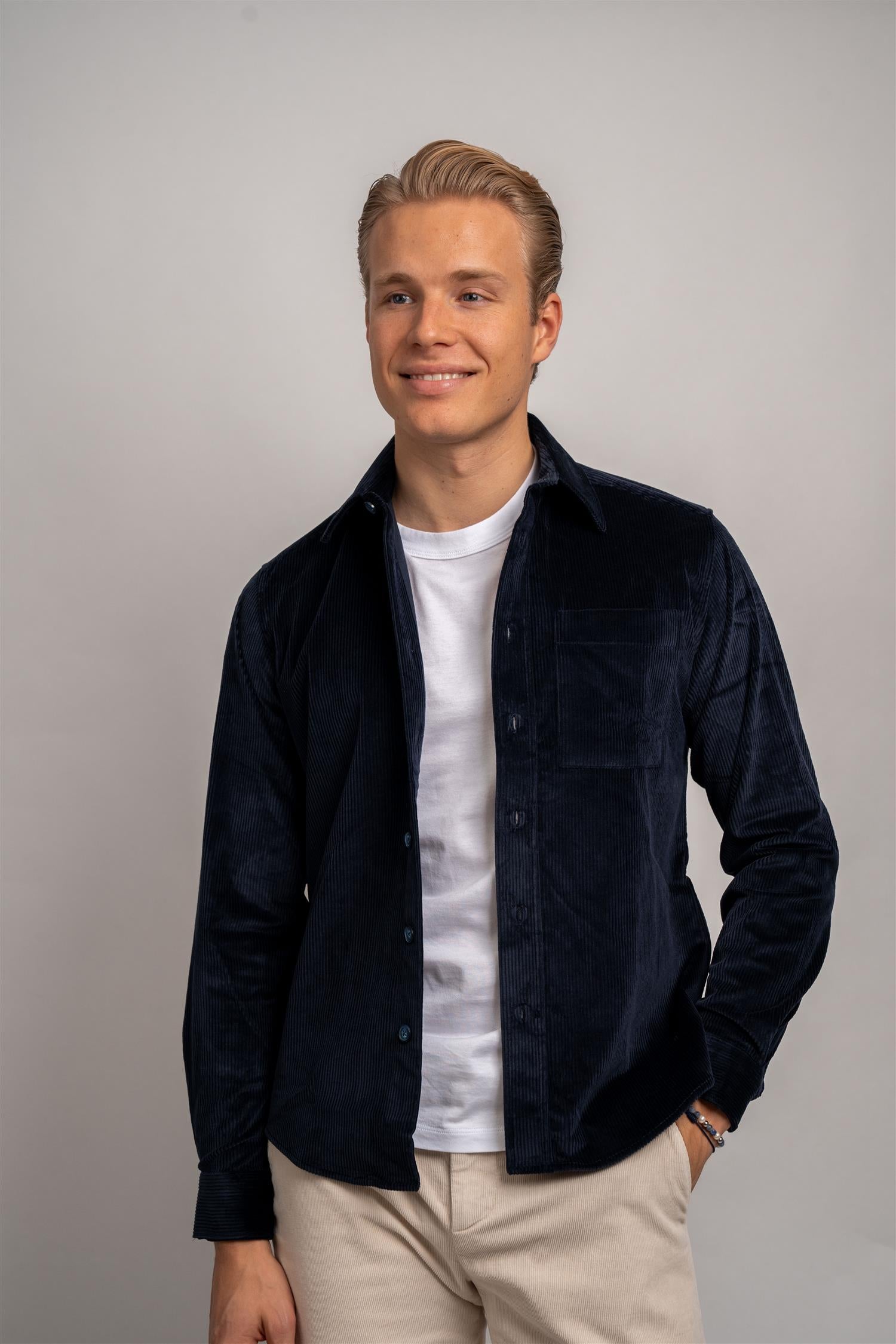 Cord Overshirt - Navy
