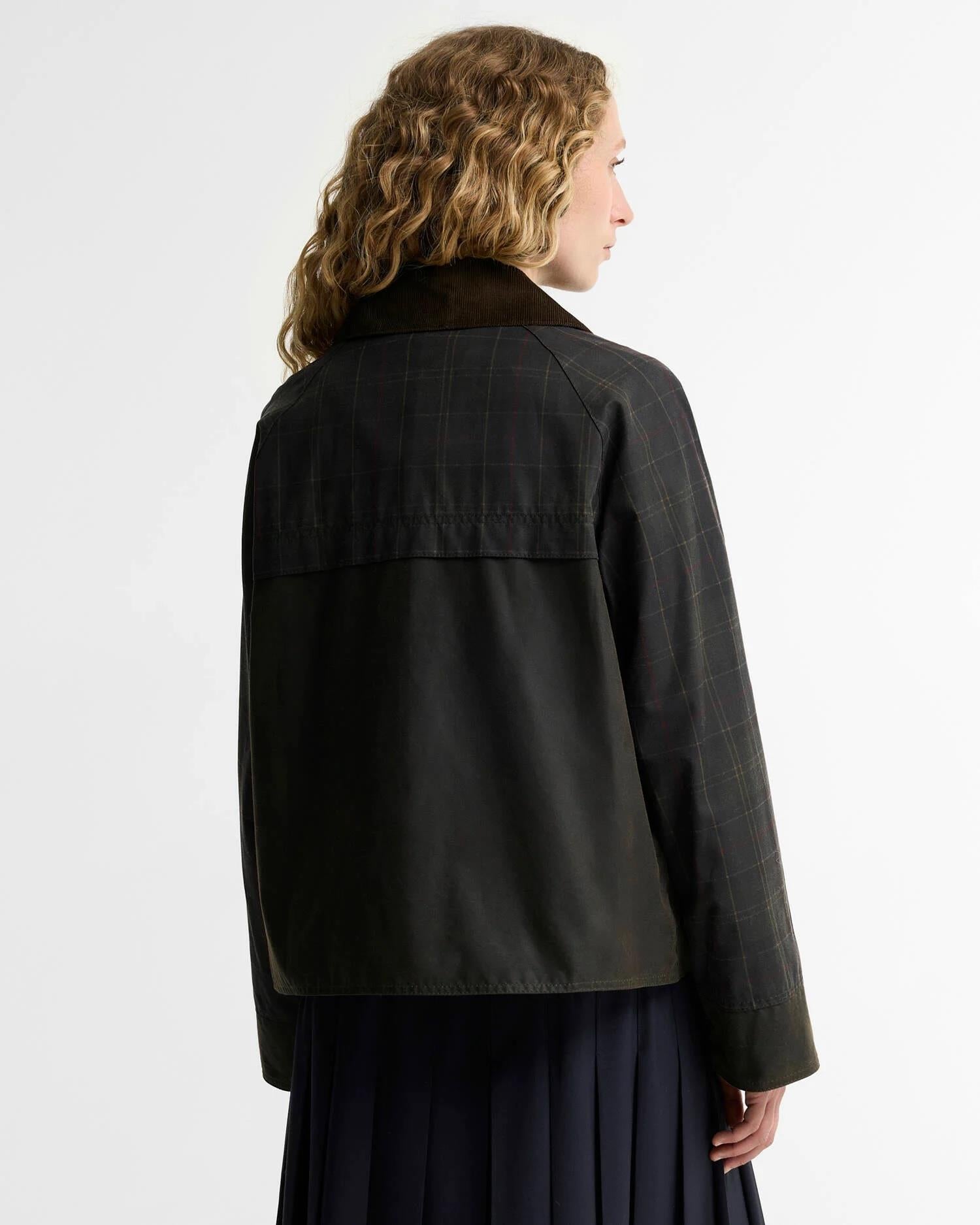 Tartan Reimagined Icons Tartan Spey Waxed Jacket Olive