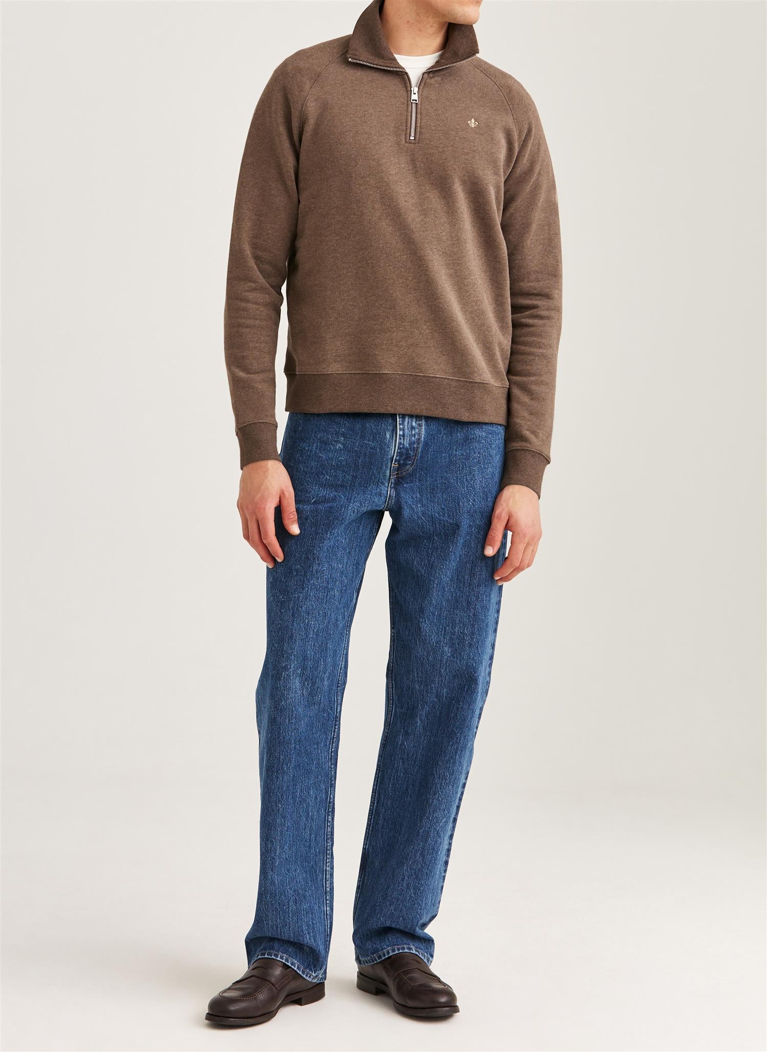 Maryon Half Zip Sweatshirt - Brown