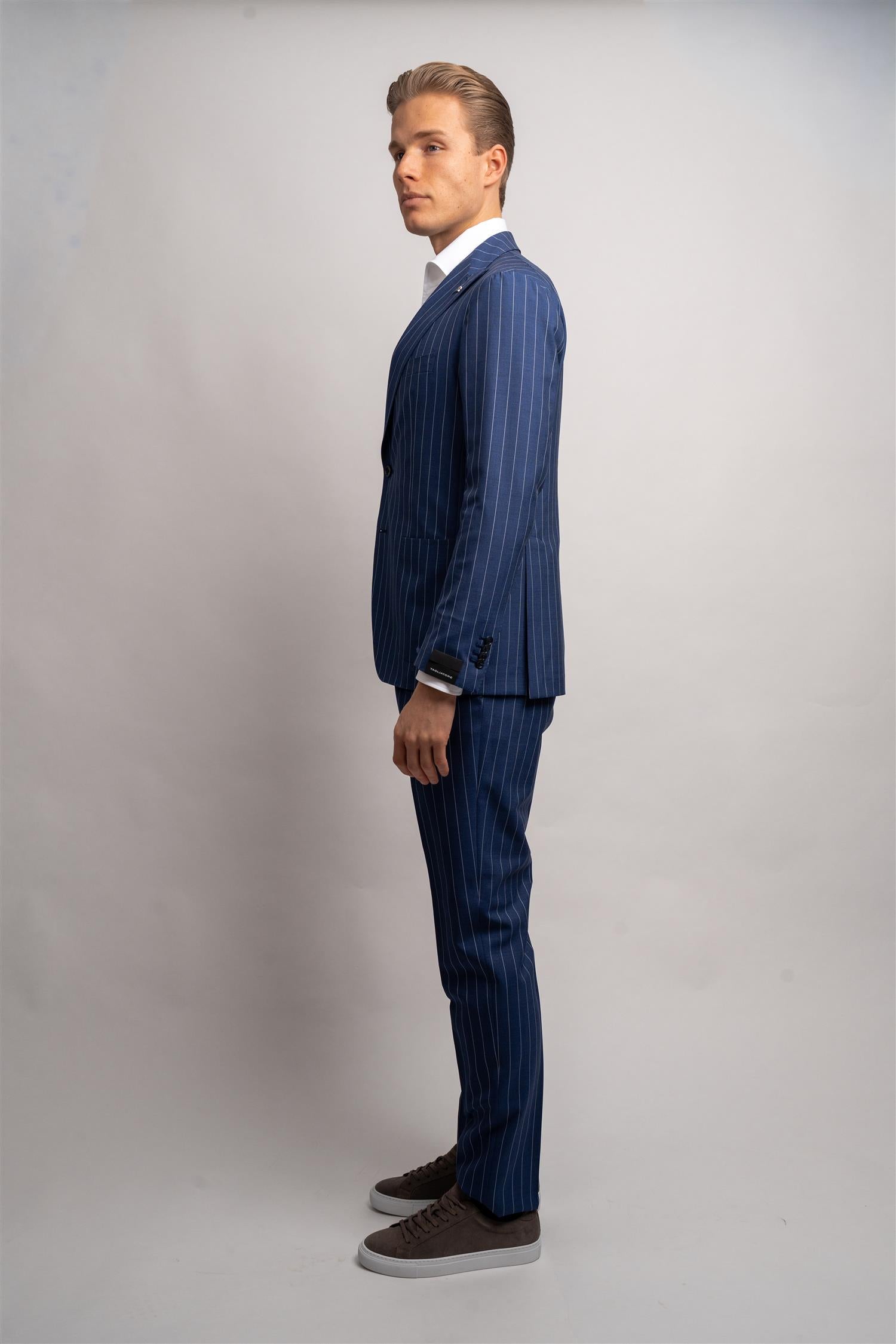 Pinstripe Suit - Blå