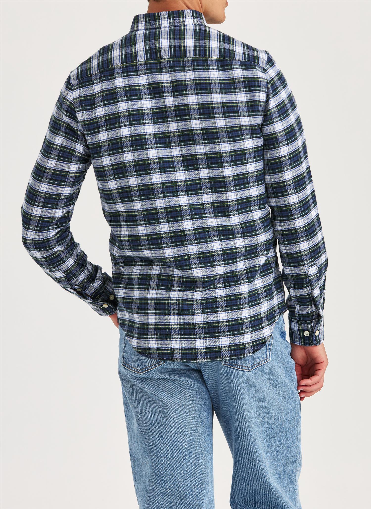 Soft Twill Tartan Shirt - Blue