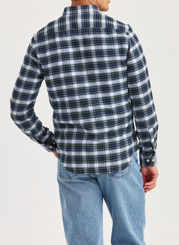 Soft Twill Tartan Shirt - Blue