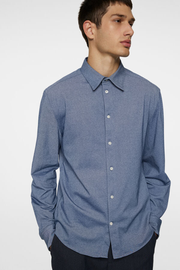 Marlon Jersey Shirt -Indigo melange