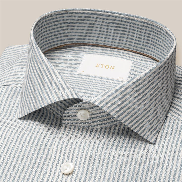 Striped - Cotton Linen Silk - Blå Striper