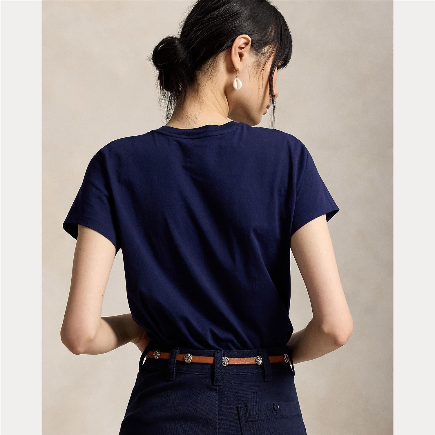 Classic Fit Cotton Jersey Crewneck Tee Cruise Navy