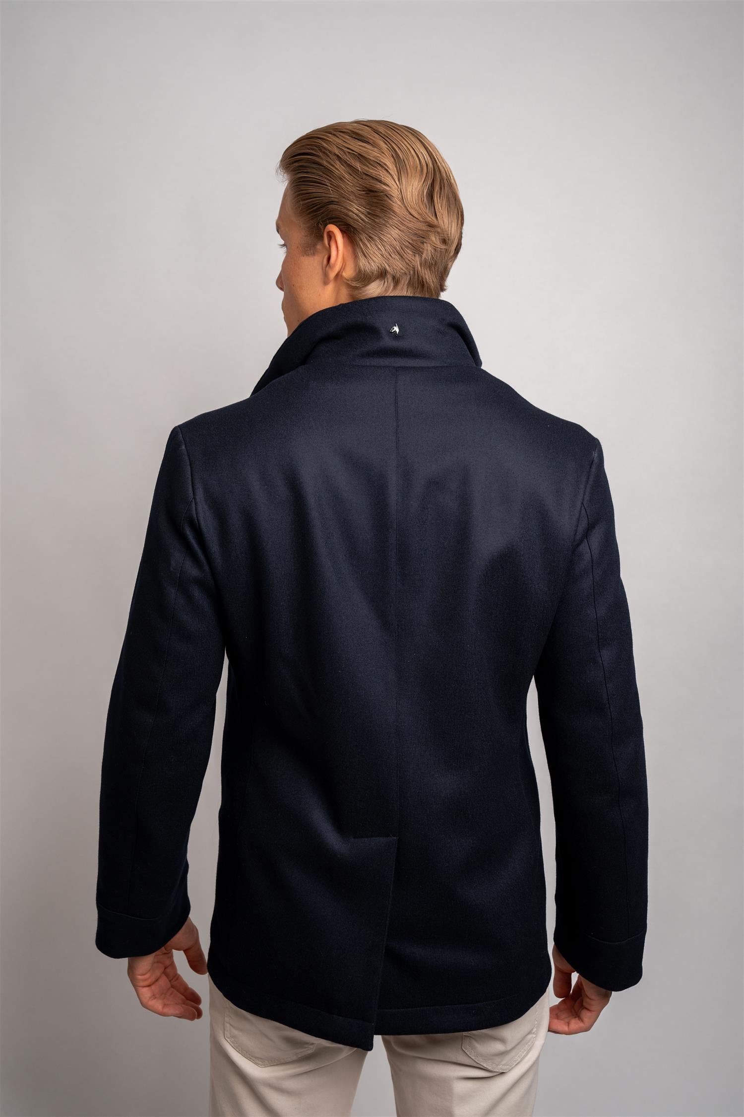 Man Down Jacket Wool - Dark Blue