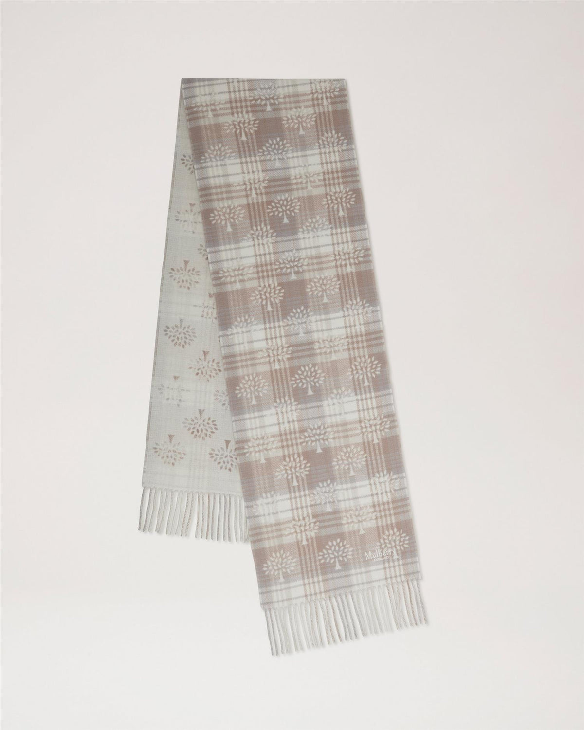 Mulberry Heritage Check & Tree Scarf 200 x 30 cm