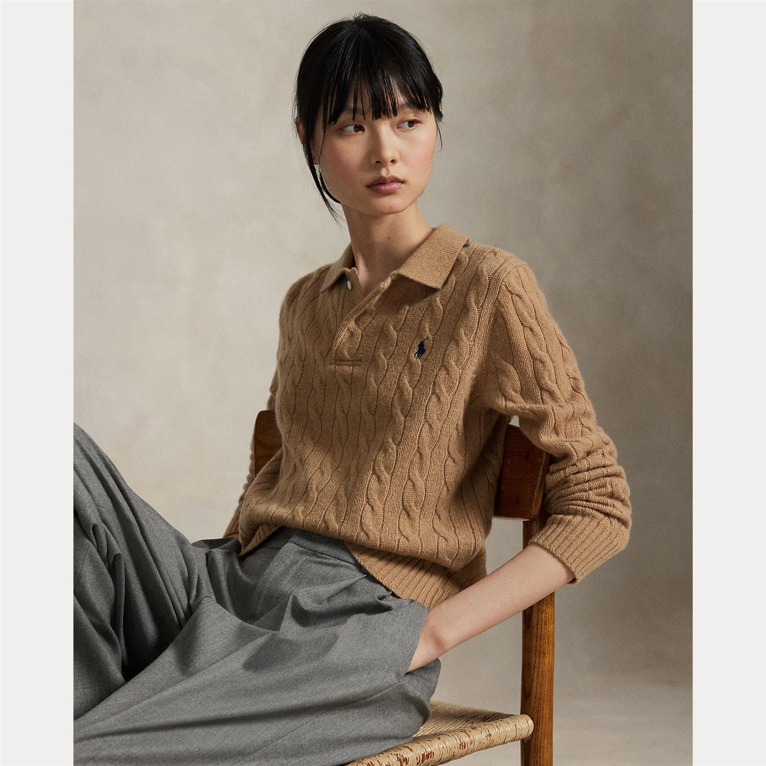 Sweater-Pullover Camel Melange