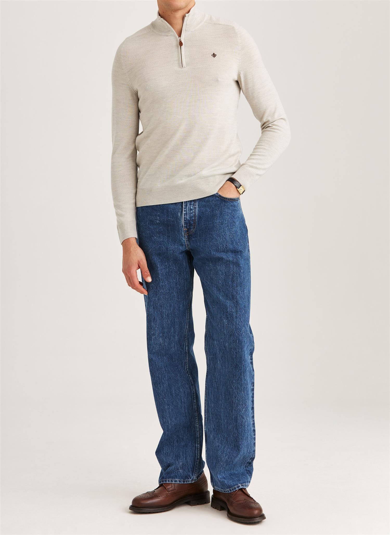 Merino John Zip - Off White