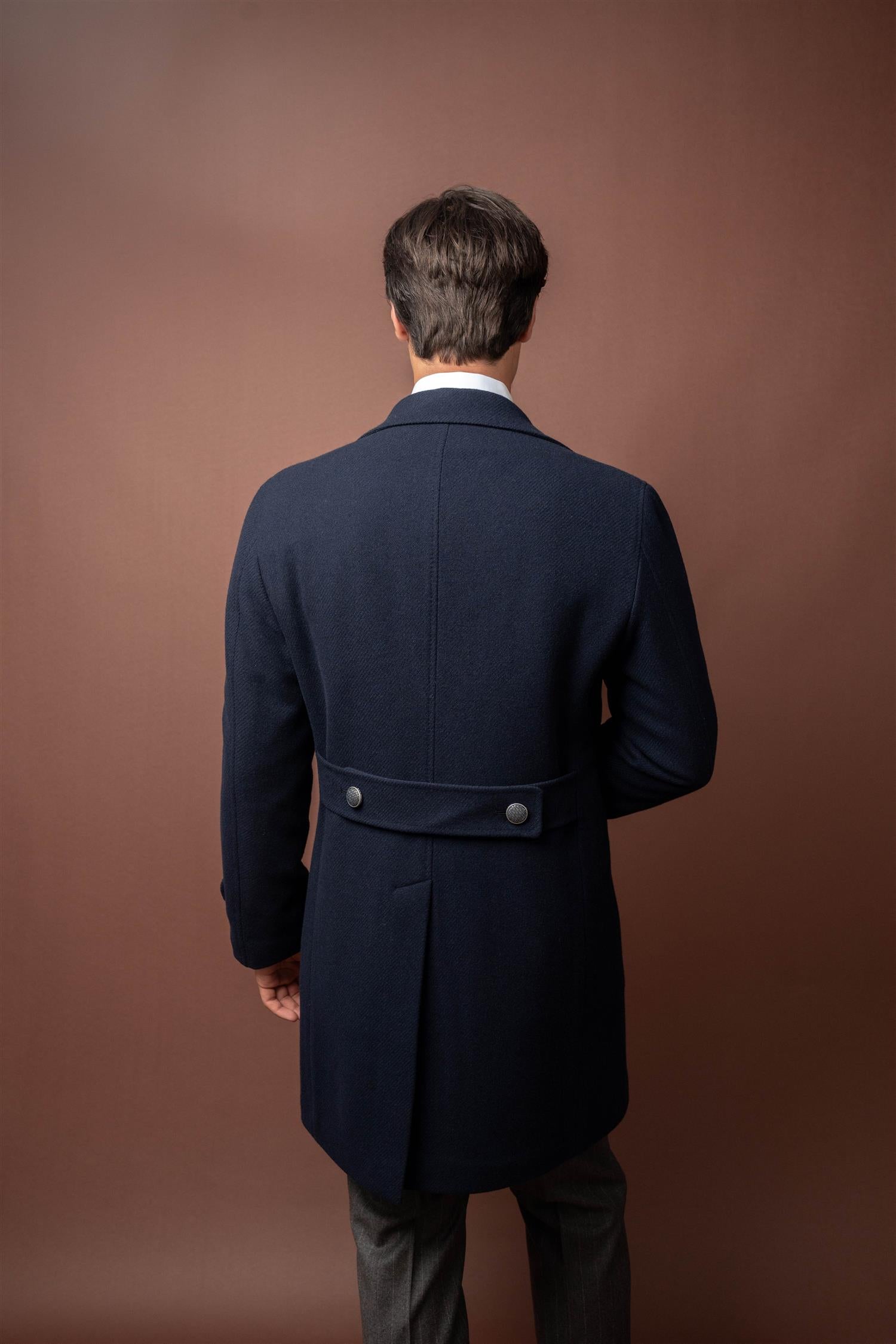 Thomas Coat Wool/Cashmere - Navy