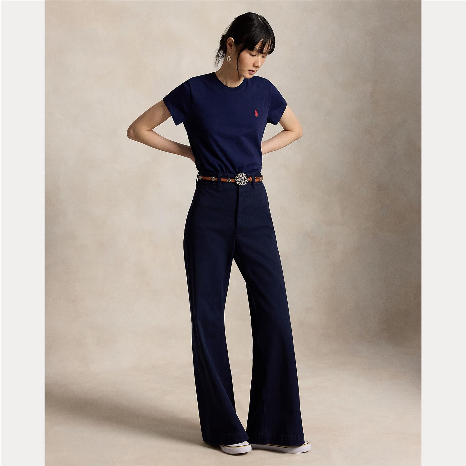 Classic Fit Cotton Jersey Crewneck Tee Cruise Navy