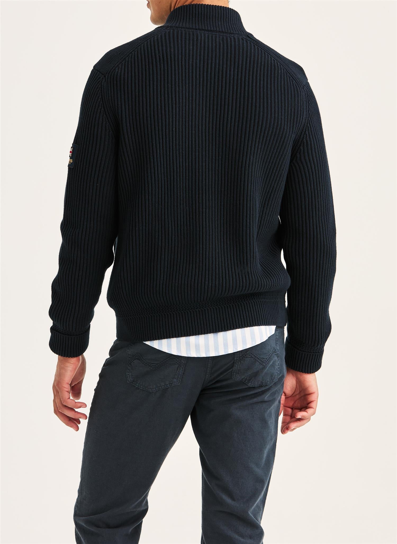 Brenton Zip Cardigan - Navy