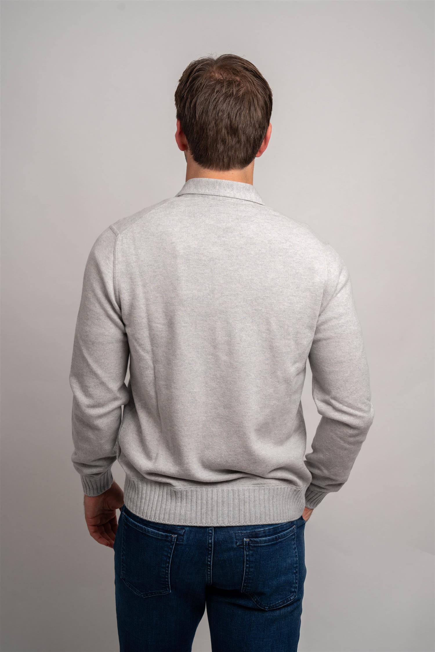 Full Zip Polo - Grey