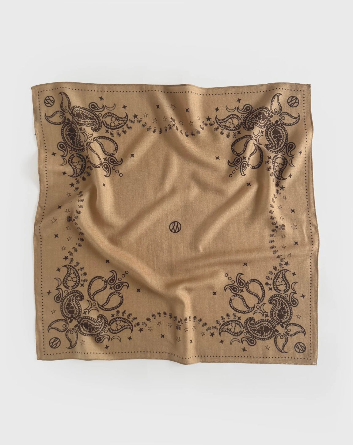 Wool Paisley Scarf Cappucino