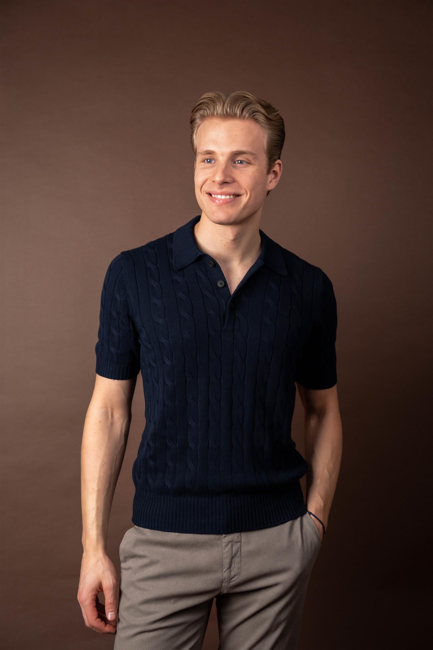 Pique Cable - Navy