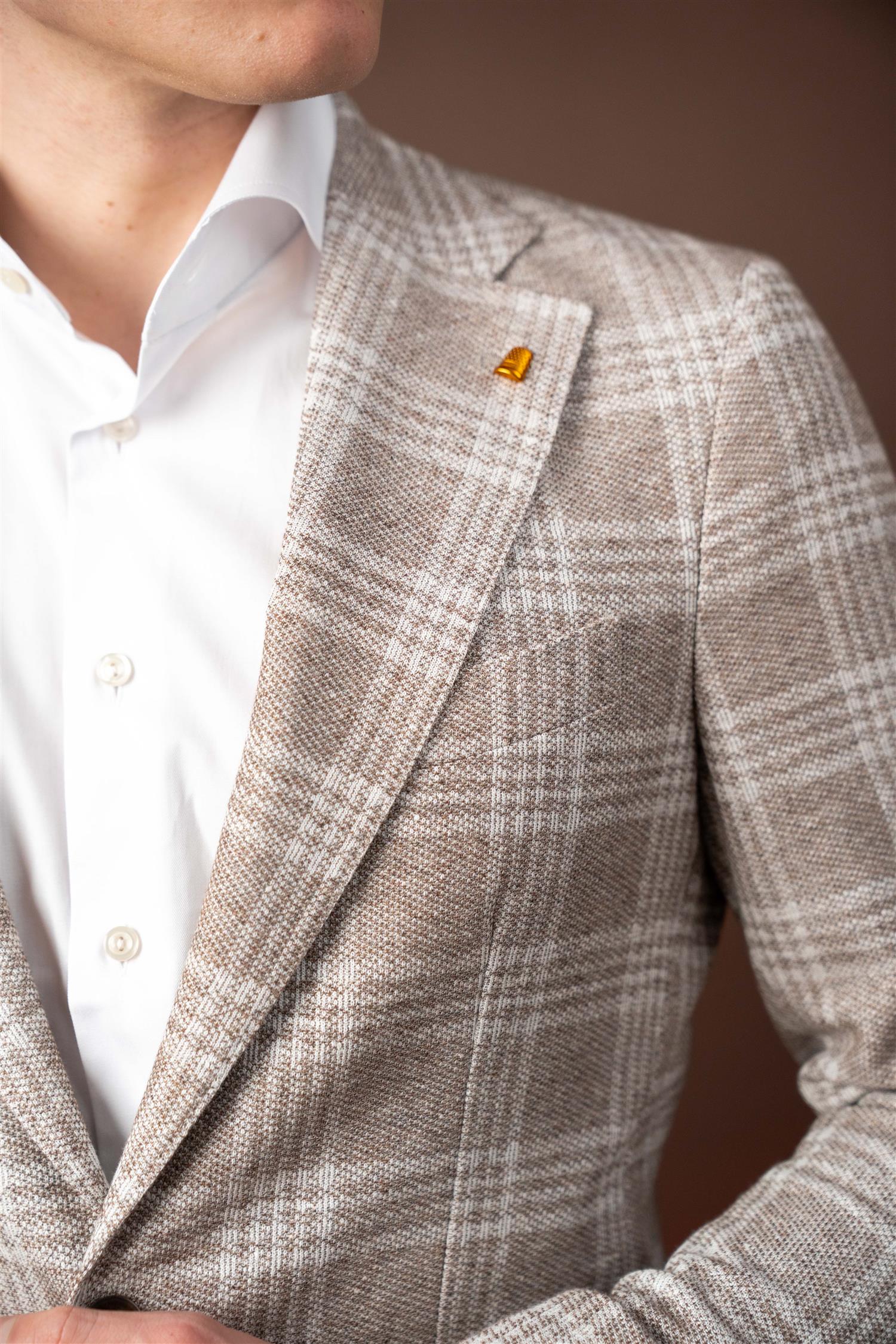 Blazer check - beige