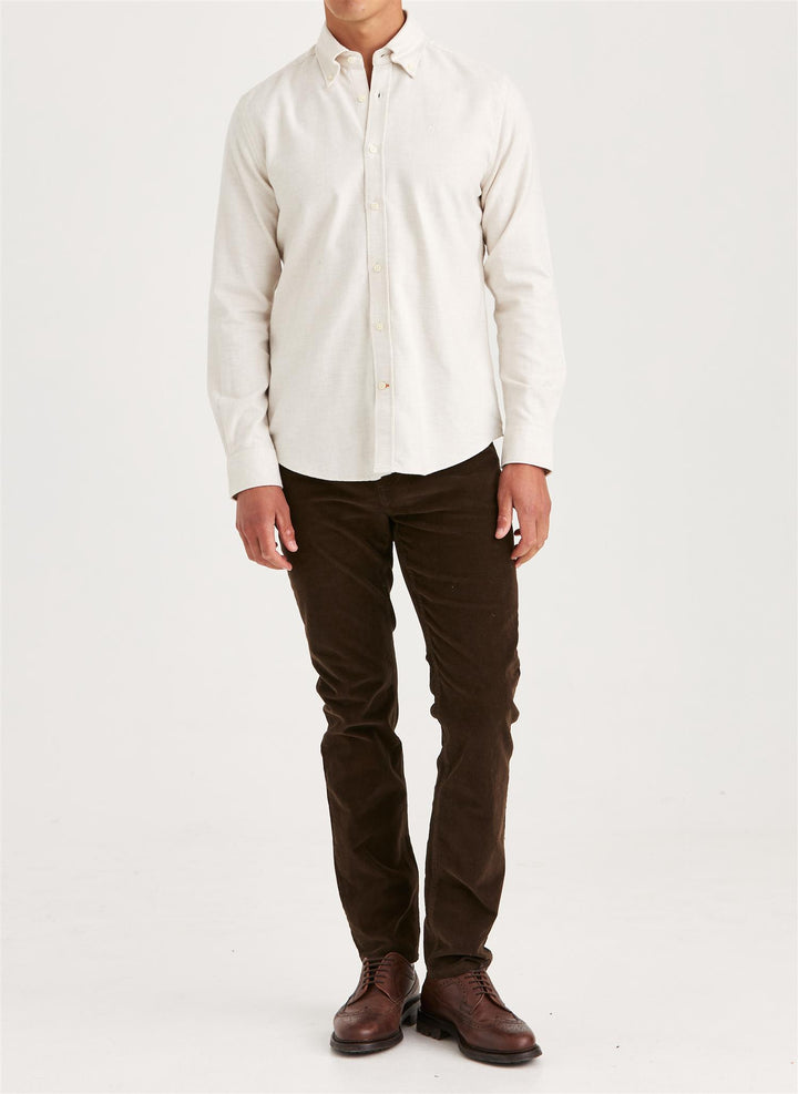 Twill Flannel Shirt - Off White