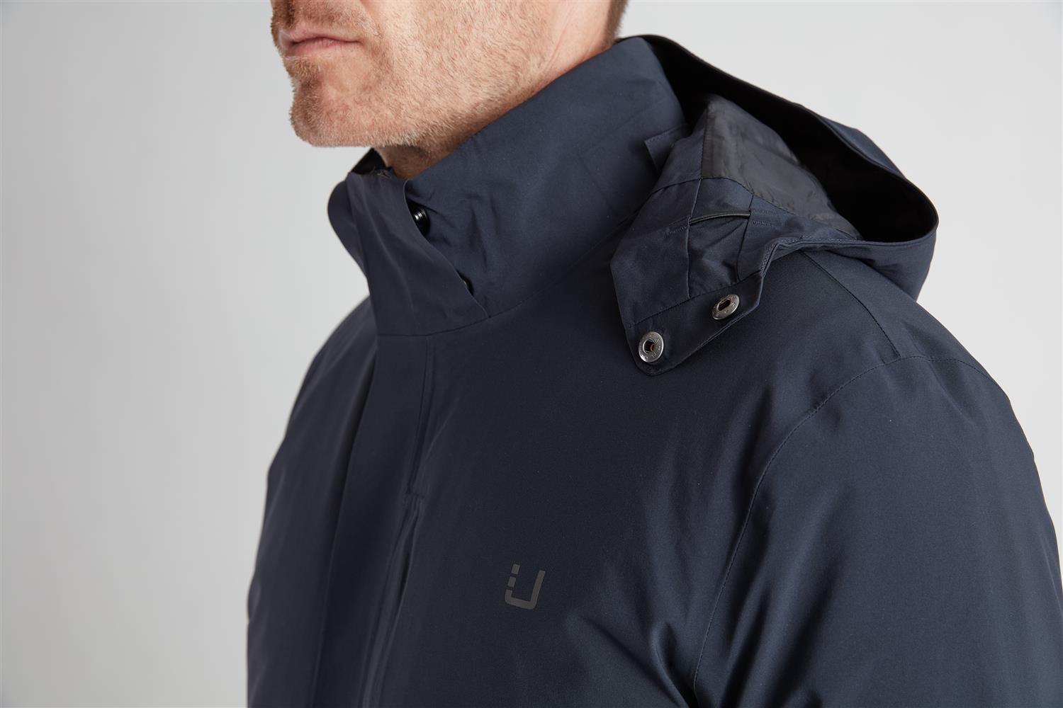 Black Storm Coat - Navy
