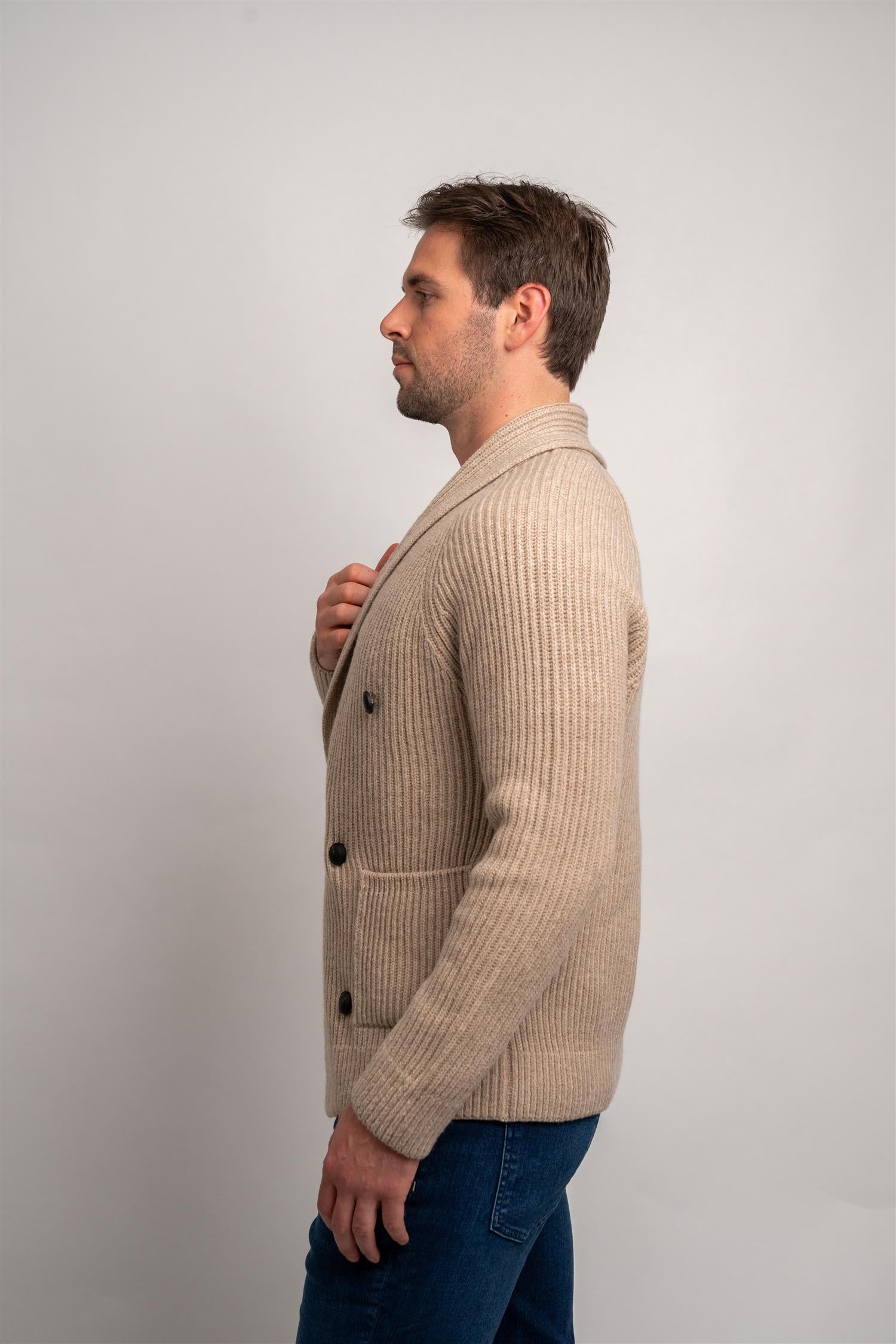 Cardigan Double Breasted - Beige