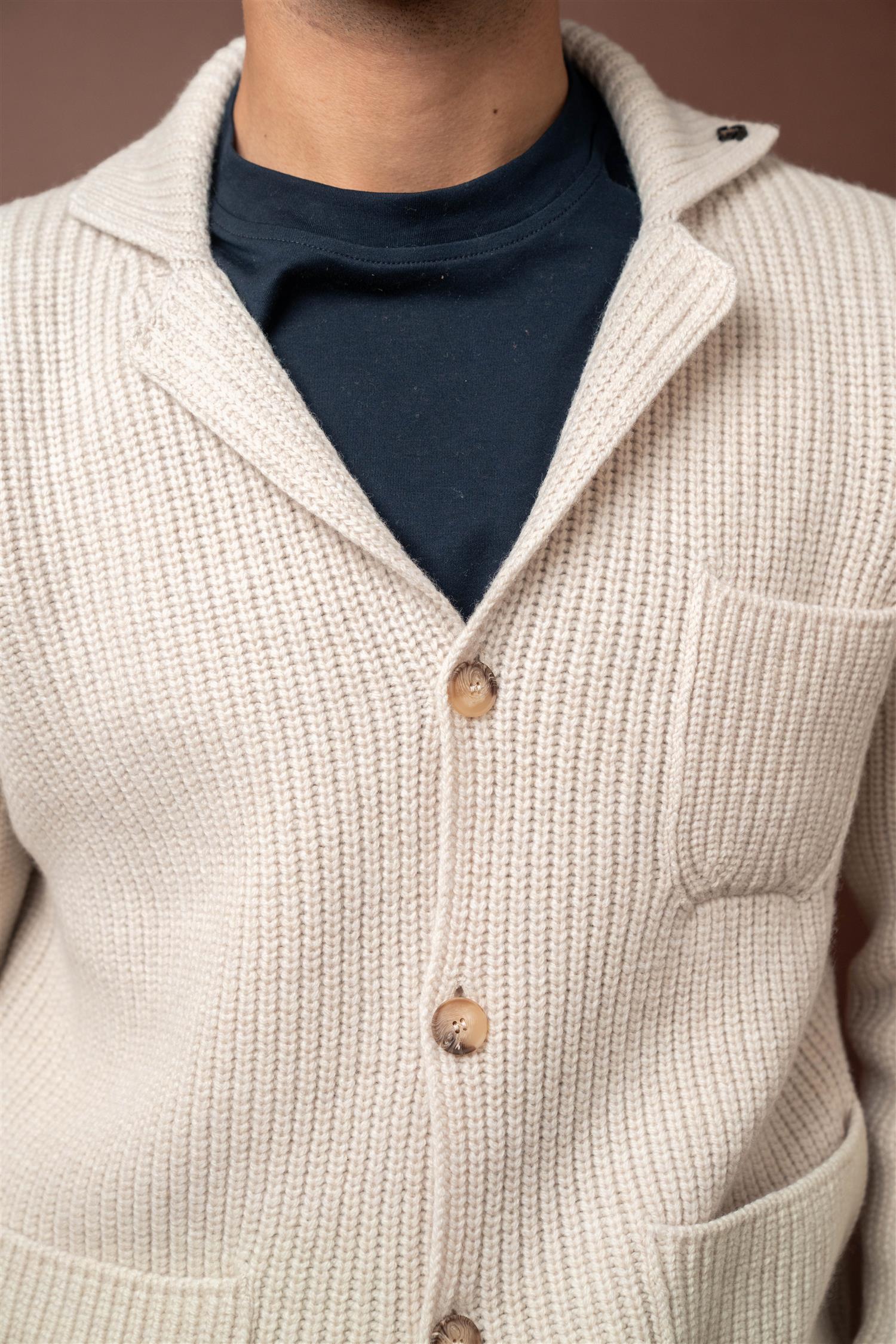Knitted Jacket - Beige
