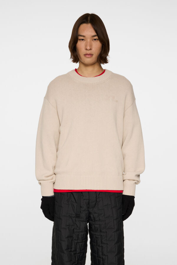 Eddy Cotton Wool Crewneck - Moonbeam
