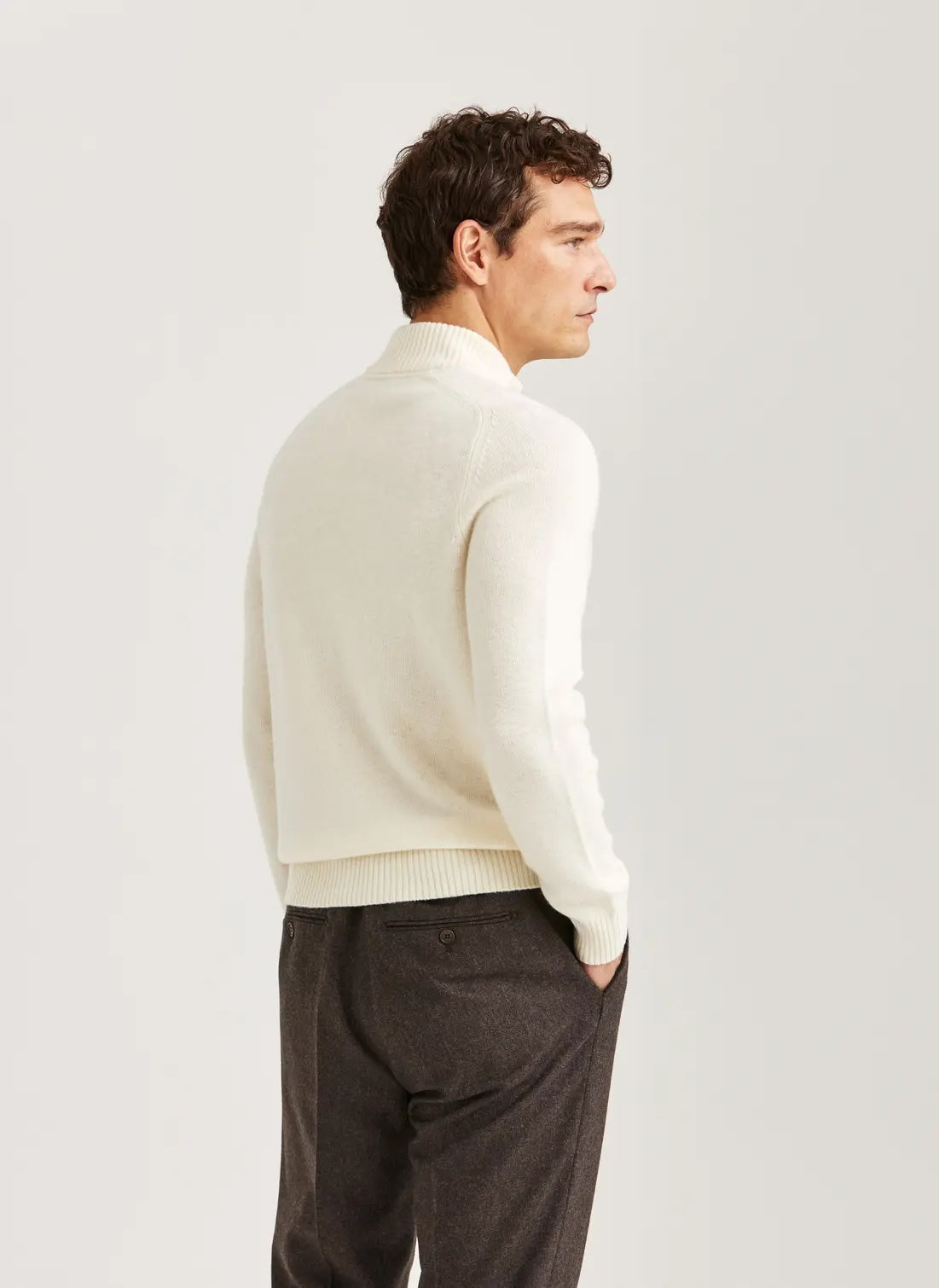 New Hertford Half Zip - Off White