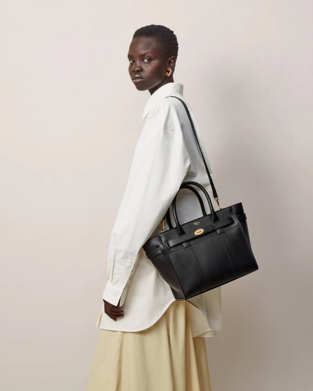 Small Zipped Bayswater Sml Classic Grain Black