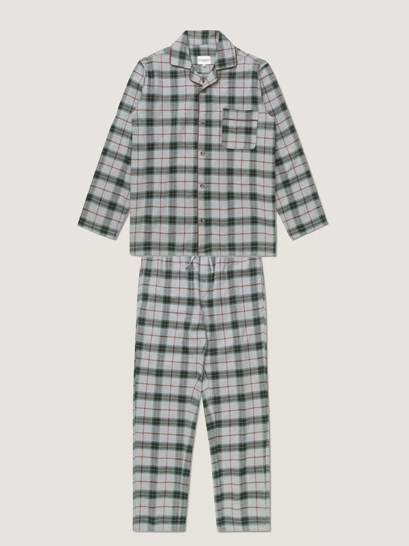 PJ Set Flannel - Grey Tartan