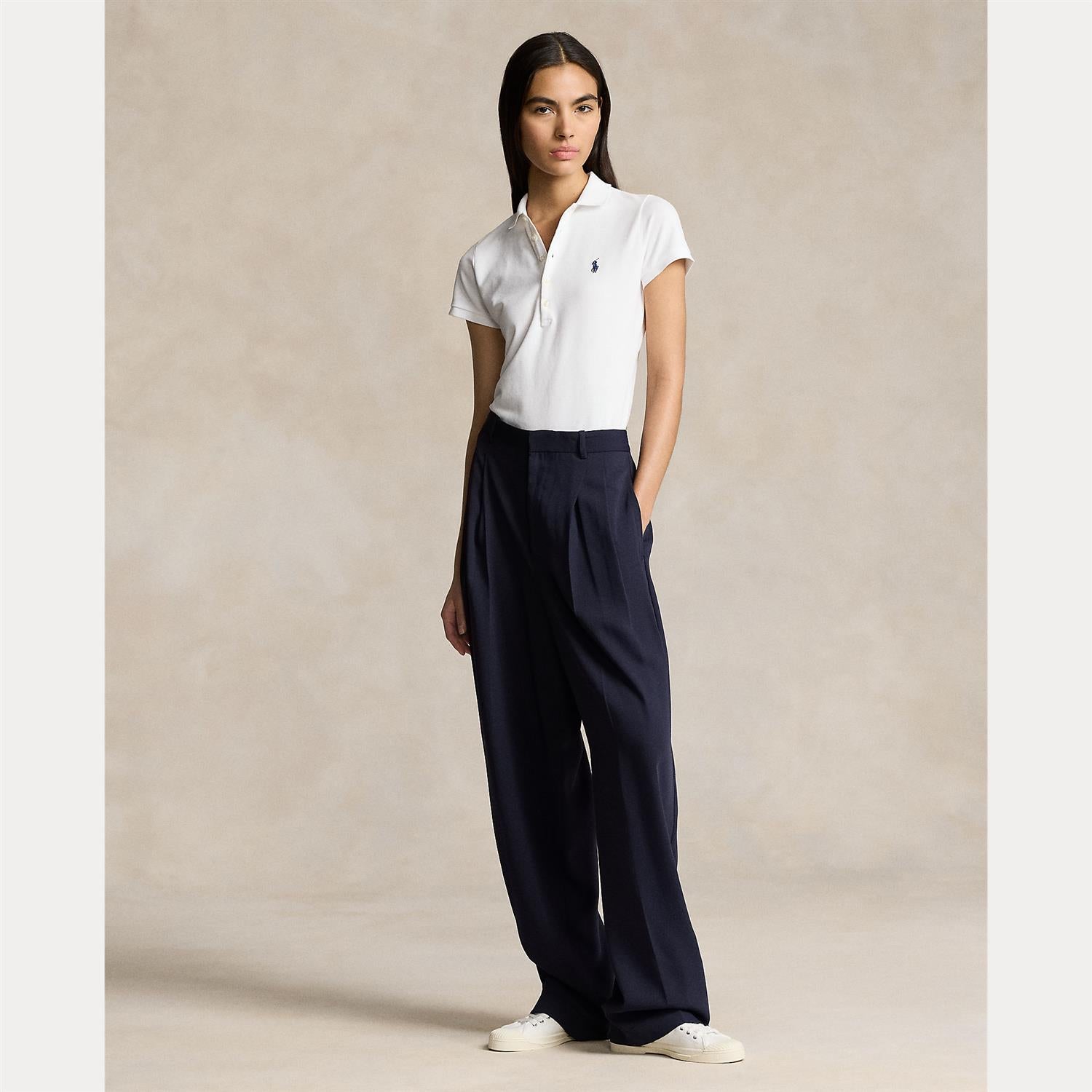 Slim Fit Stretch Polo Shirt White