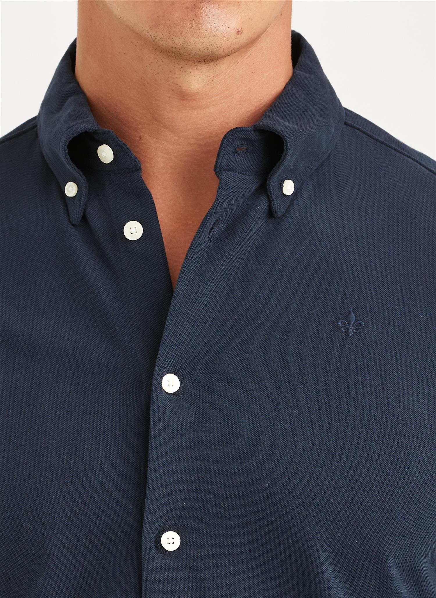 Camden Piqué Shirt - Navy