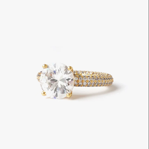 Mega Circle Ring White Gold