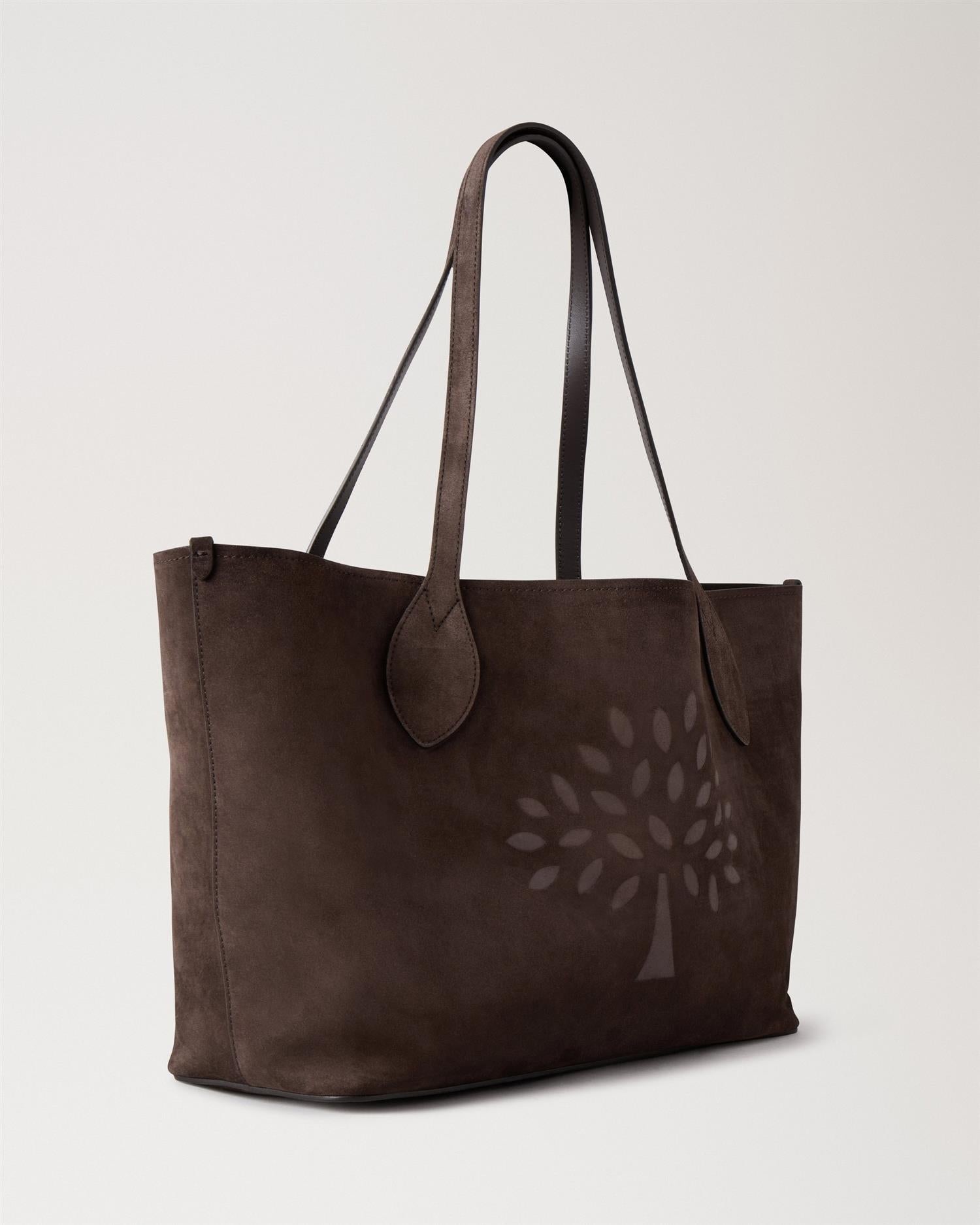 Suede Tree Tote Chocolate