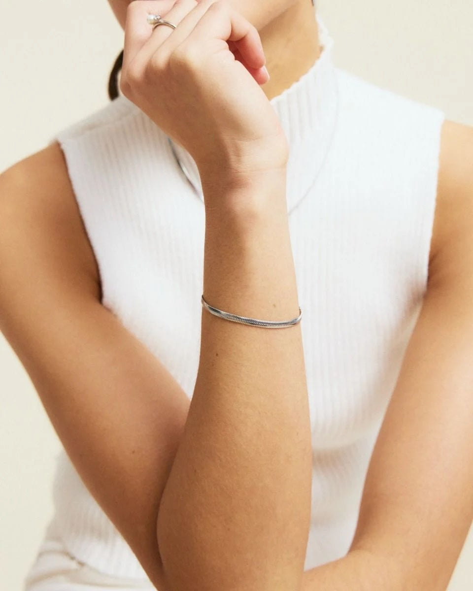 Herringbone Bracelet Steel