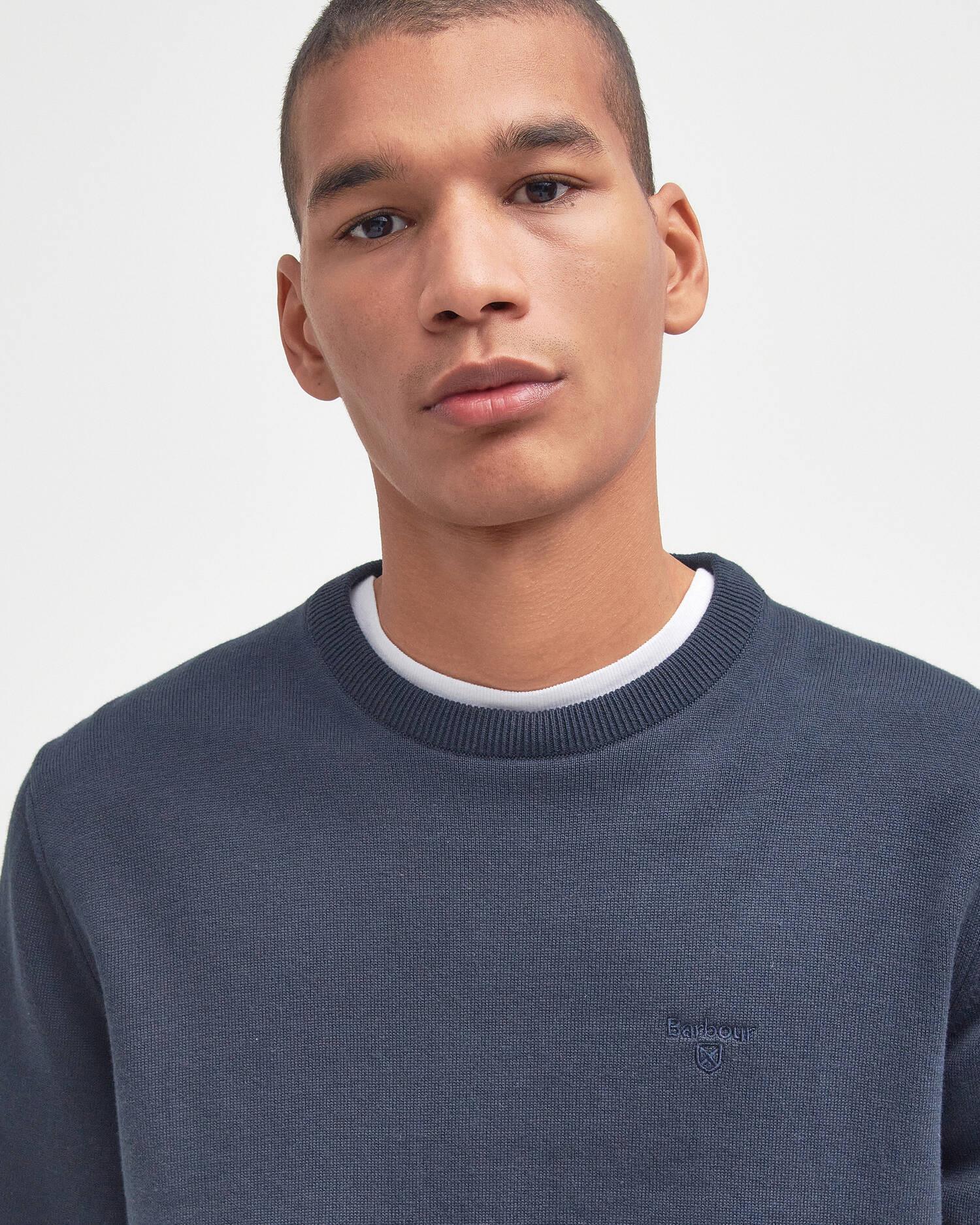 Pima Cotton Crewneck - Navy