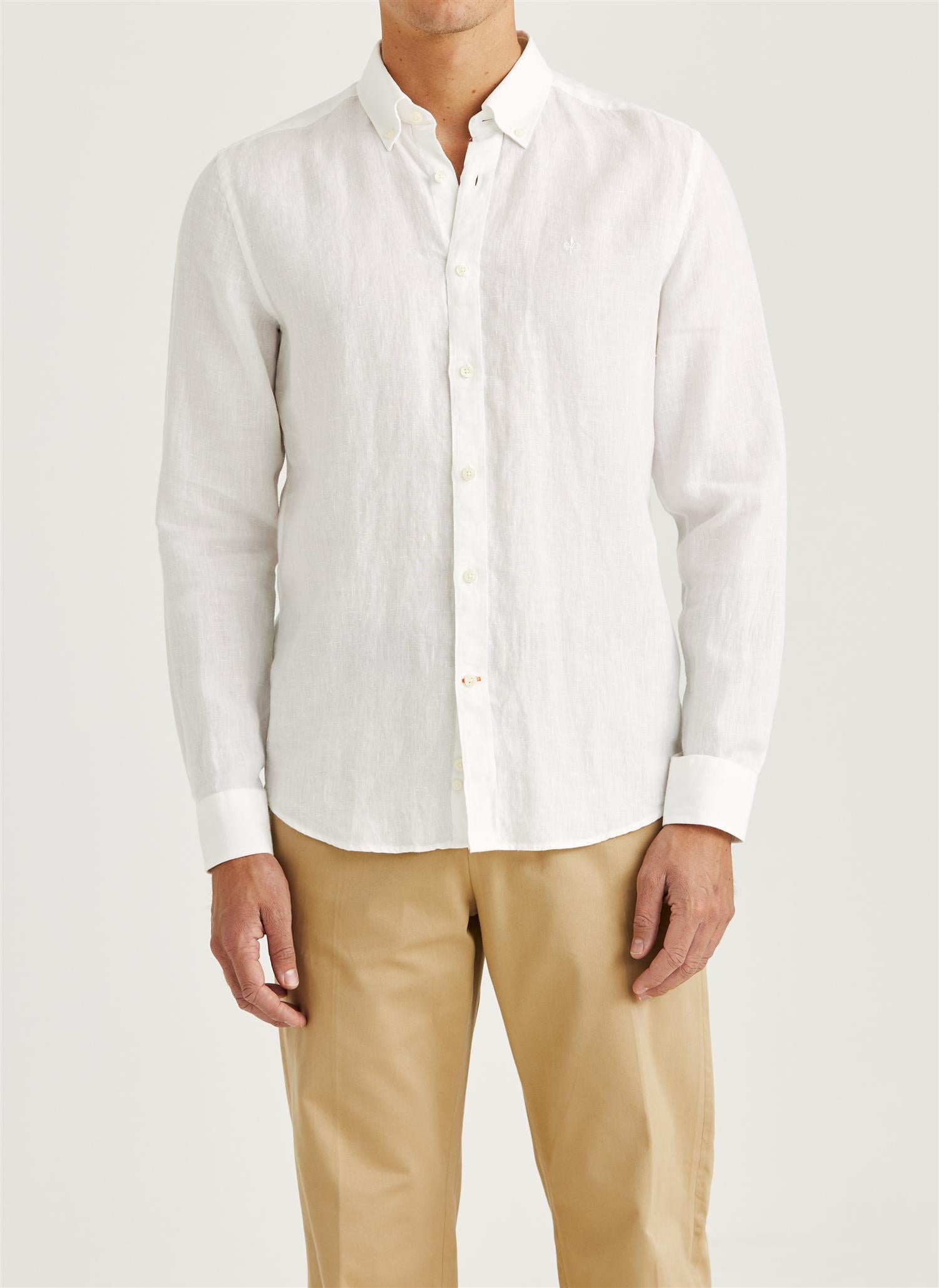 Douglas Linen Shirt - White
