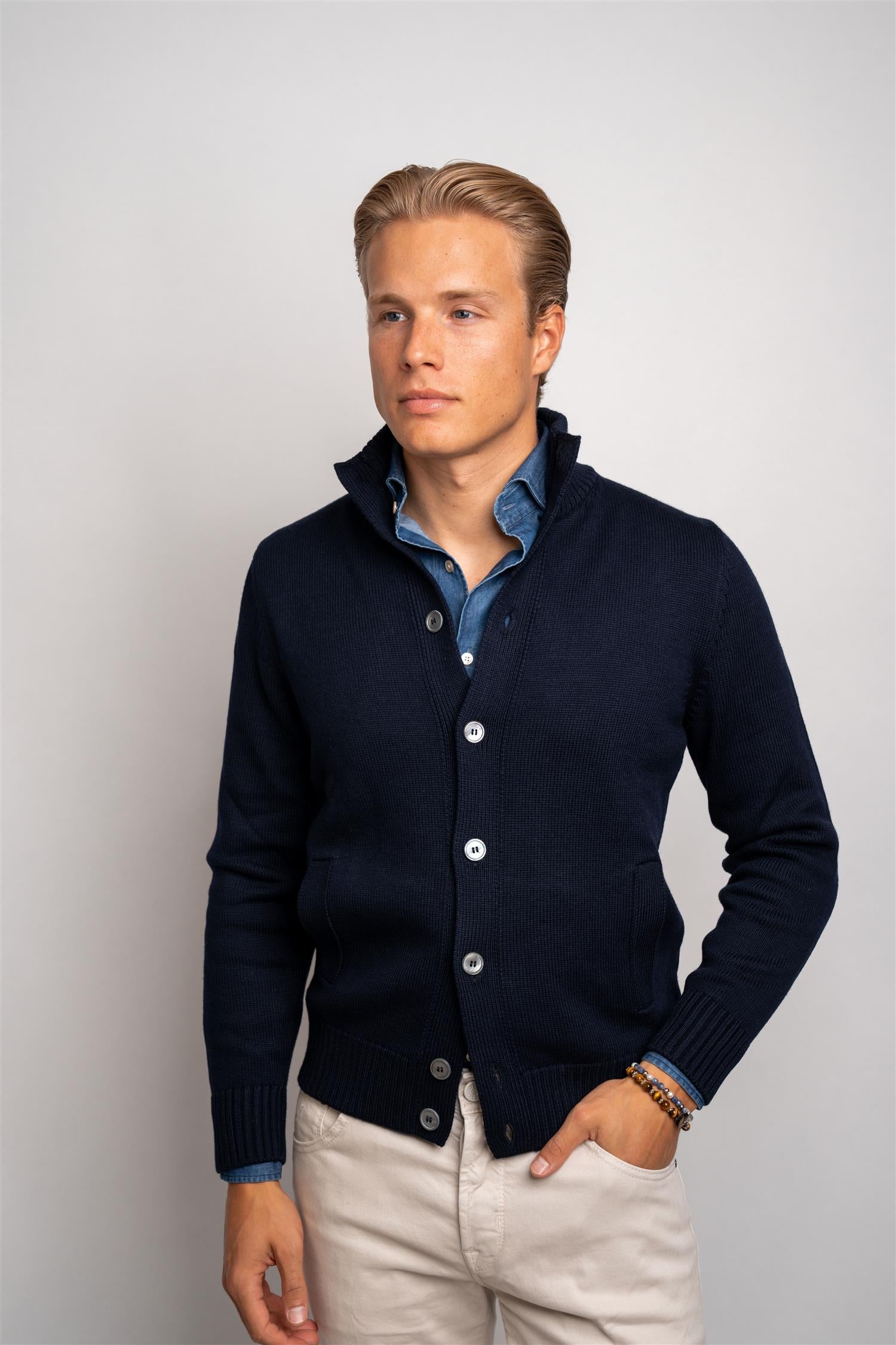 Corean Cardigan - Navy