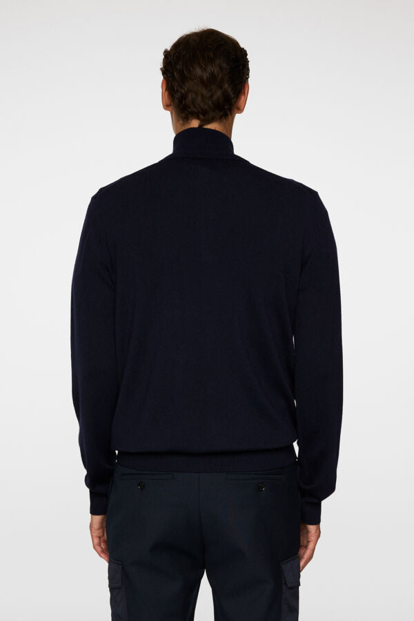 Kiyan Merino Quarter Zip - Navy