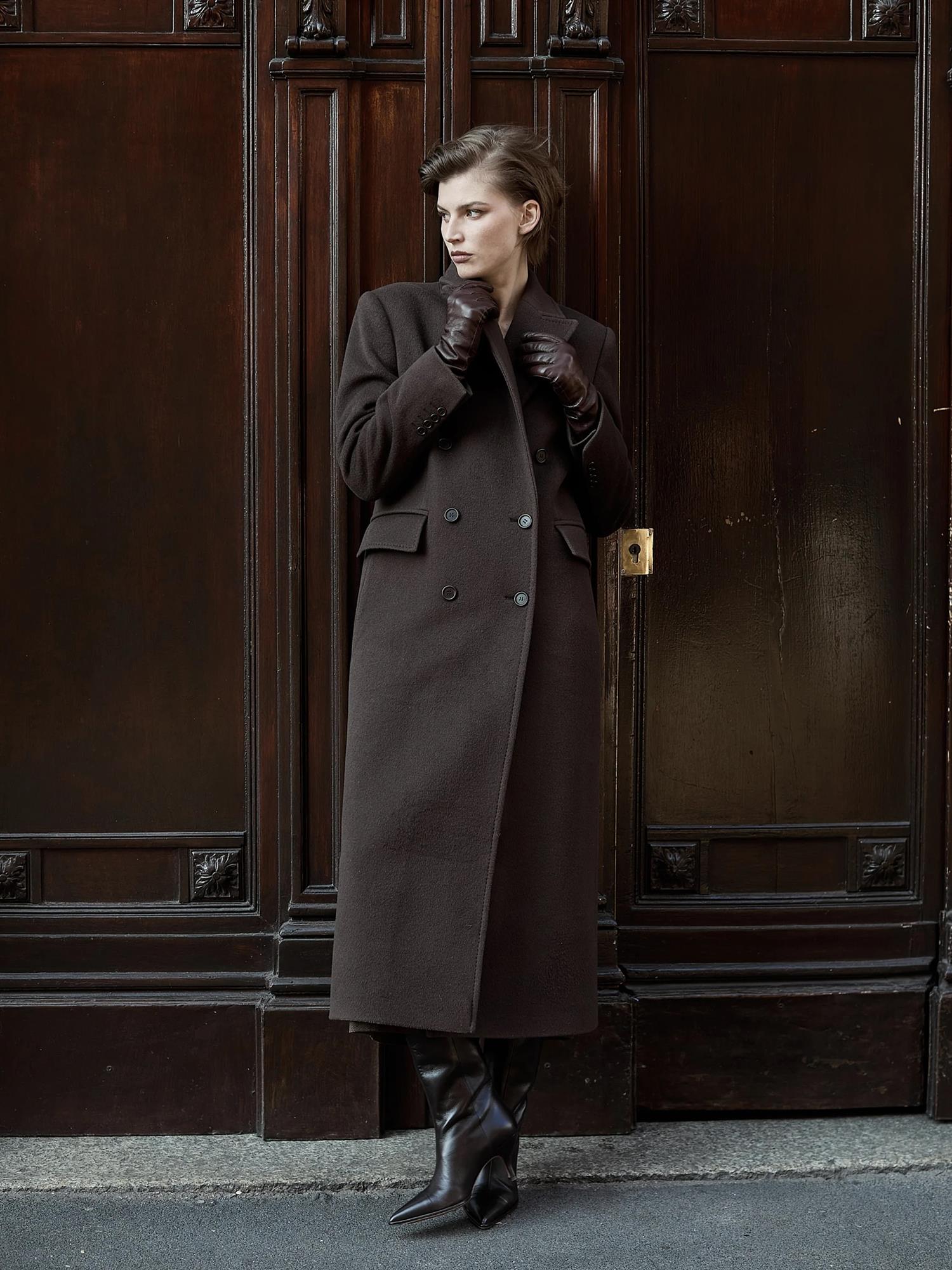 Angie Wool Coat – Espresso
