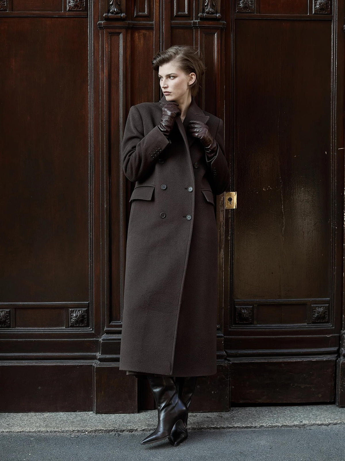 Angie Wool Coat – Espresso