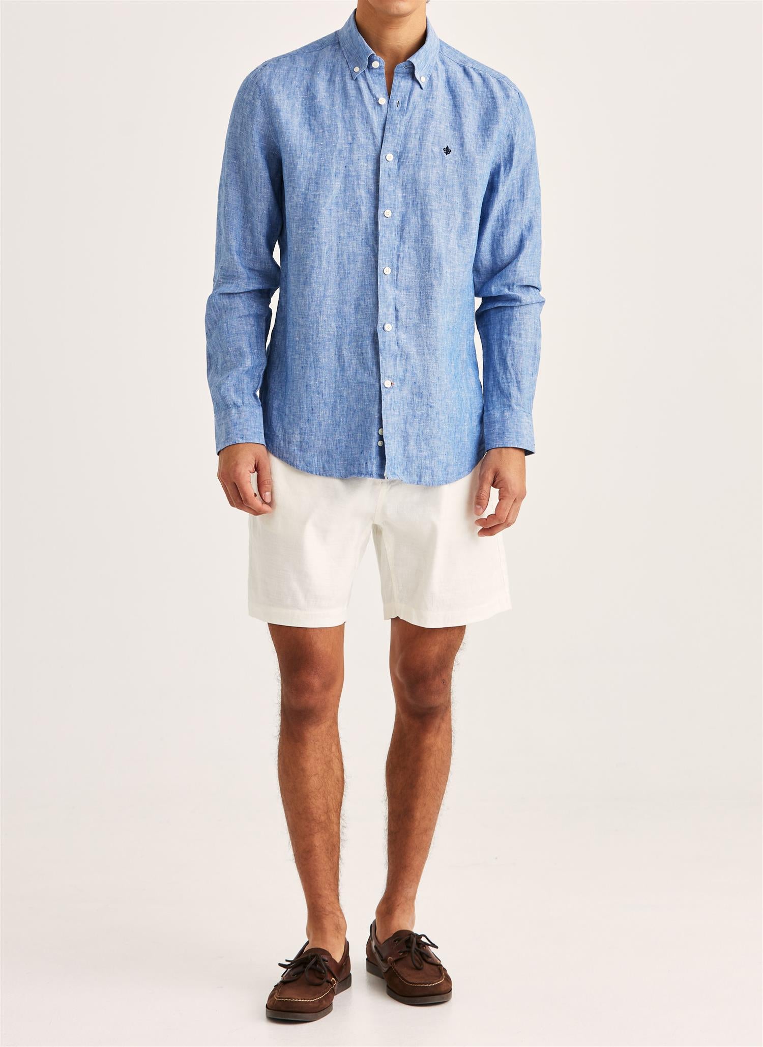 Douglas Linen Shirt - Blue