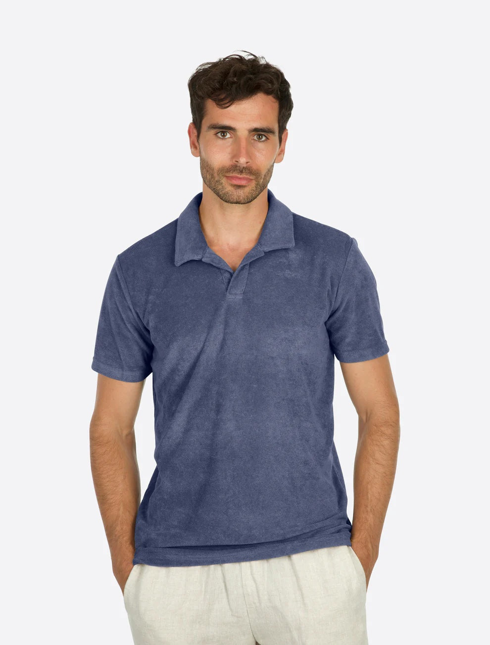 Riviera Terry polo - Smokey Blue
