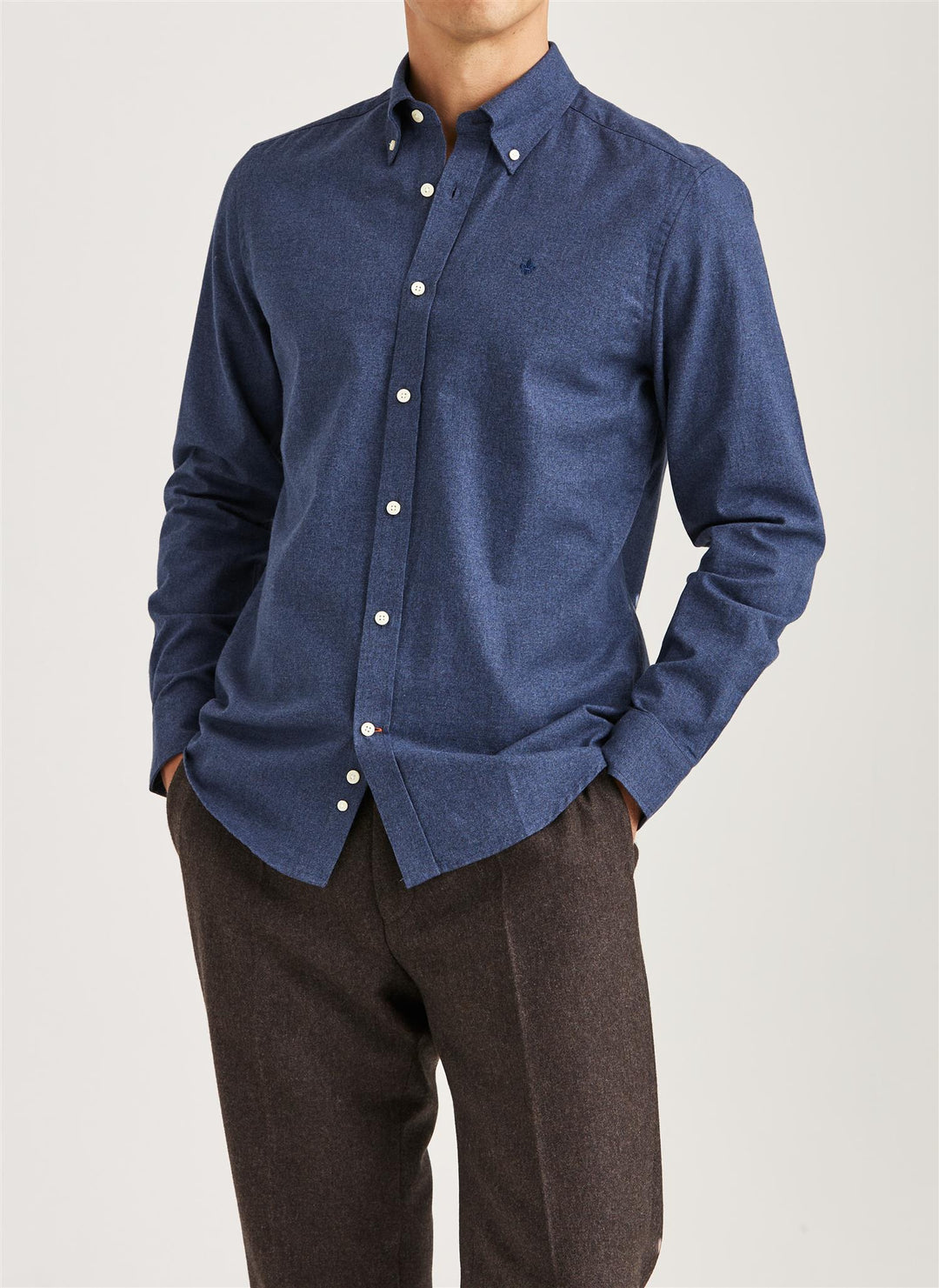 Watts Flannel Shirt - Navy