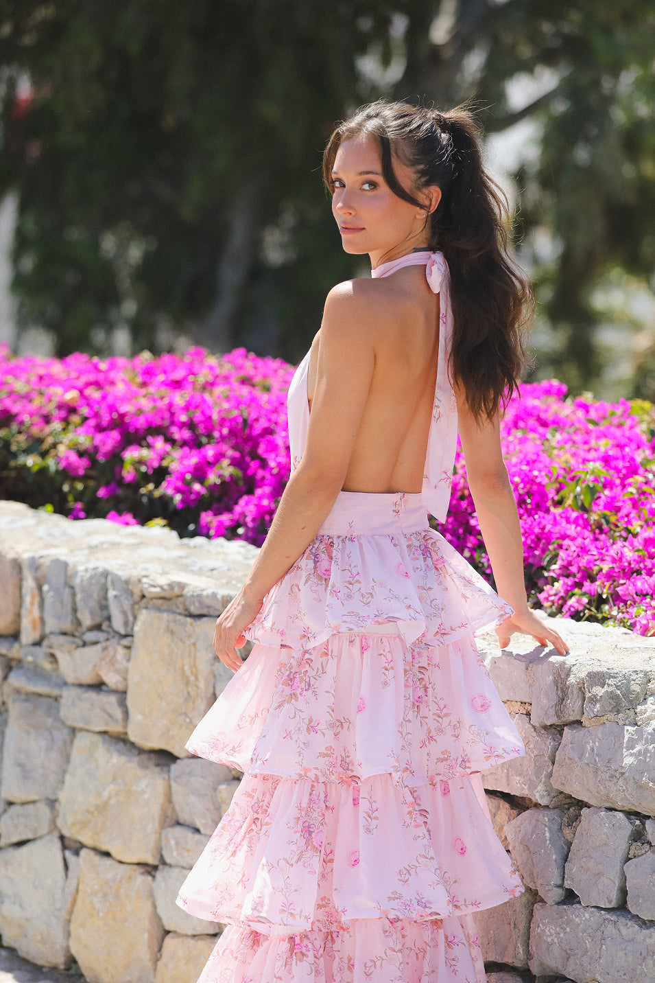 open lace back dress Blush Pink Angeline Dress In Pink main image 0