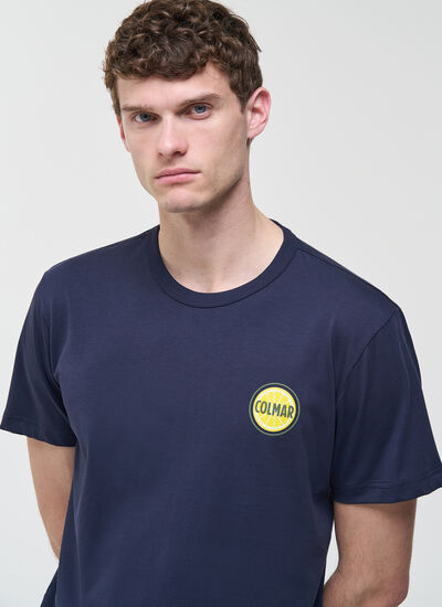 T-Shirt Chest Print - Navy