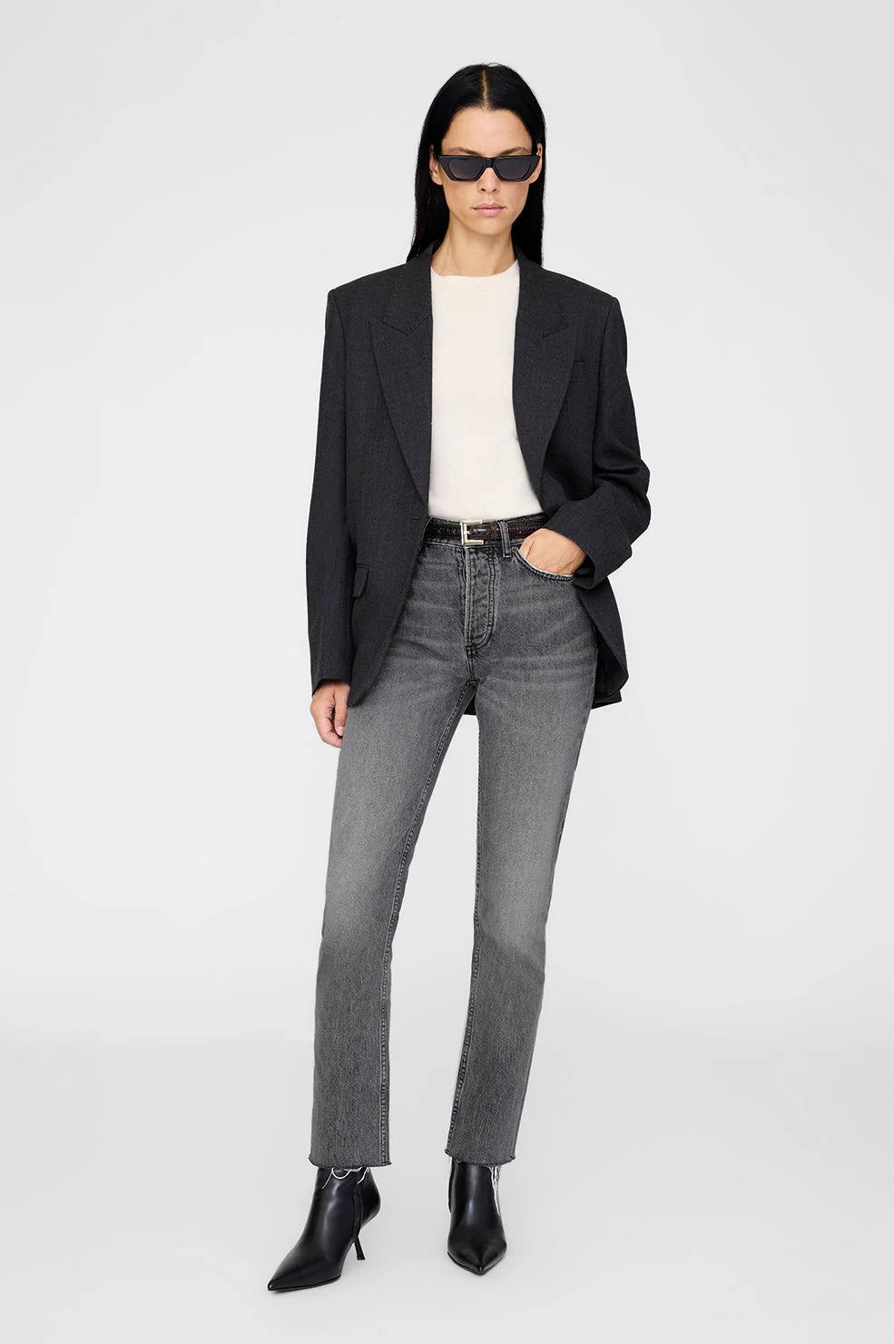 Nicola Belt - Dark Brown Embossed